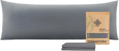 Funda de almohada corporal, funda de almohada larga de microfibra ultra suave, 20x54 pulgadas (gris oscuro) Foto 1 de 4