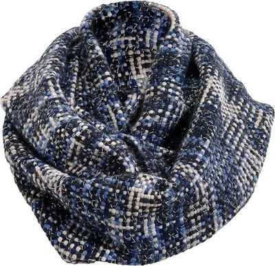 Bufanda infinita de moda acrílica talla única con hilos tejidos azules para mujer Demdaco Foto 1 de 4