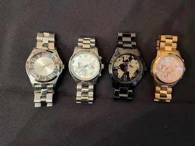 4 pc watch lot michael kors and marc jacob’s not tested not ticking lot MK - Image 1 of 4