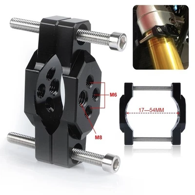 Practical Handlebar Bumper Mount Bracket Aluminum Alloy Black Motorcycle - Image 1 of 4