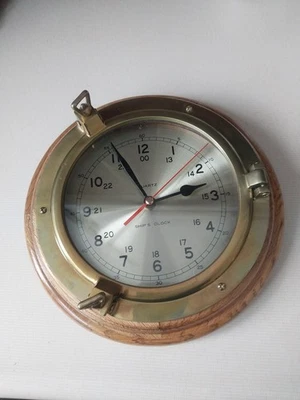 Reloj de Barco Vintage Latón Ojo de Buey Cuarzo Mecanismo Tochigi Tokei (Bonito) Foto 1 de 4