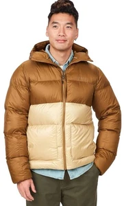 Marmot Guides 700 Down Hoody Puffer Jacket Coat Hazel Light Oak Men’s Small - Picture 1 of 12
