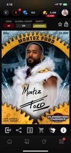 Topps Slam WWE 25 Elimination Chamber Gold Signature Montez Ford 330cc LEGENDARY - Bild 1 von 1