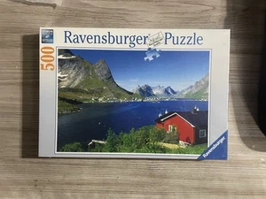 Ravensburger Jigsaw Puzzle Fishing Lake Village  500 Piece #141760 Sealed New - Picture 1 of 4