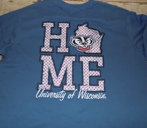 NEW WITH TAGS! WISCONSIN BADGERS College Women XL Blue Long Sleeve T-Shirt Top - Picture 1 of 12