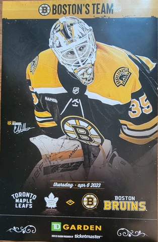 Boston Bruins 2023 Linus Ullmark Poster Cover