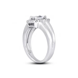 1.98ct D/SI1 Emerald Natural Certified Diamonds White Gold Halo Engagement Ring - Picture 1 of 6