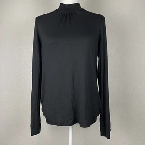 NWT LAmade Keyhole Wrap Back Top Size S Black Long Sleeve Mock Neck Org. $88 - Picture 1 of 10
