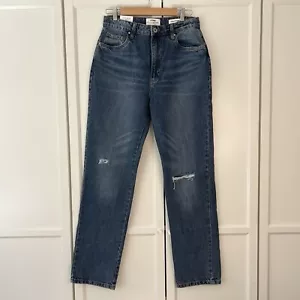 Cotton On Womens Blue Jeans Size 12 Brand New Long Straight Leg High Rise Cotton - Picture 1 of 19