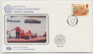 RNLI Lifeboat Official Series Cover #146 Royal Visit Lymington Life-boat Station - Picture 1 of 1