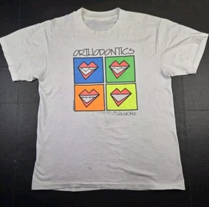 Vintage 1989 Orthodontist Pop Art Single Stitch T-Shirt, Sz L 20x27", Has Marks - Picture 1 of 20