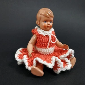 SCHILDKROT © Antike deutsche Zelluloid Miniatur Puppe 5,5". um 1952 - Bild 1 von 10