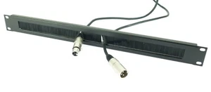 ADAM HALL 1 HE 19" Rackblende Rangierleiste Bürstenleiste Kabeldurchführung Rack - Picture 1 of 6