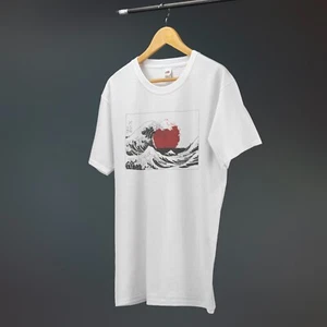 Japanese Wave and Sun T-shirt Various Sizes and Colours - Picture 1 of 24