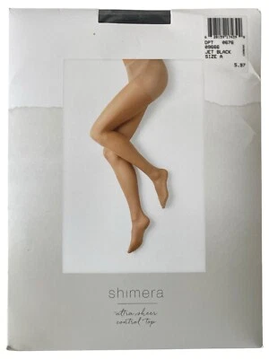 全新 Shimera Ultra Sheer Control 上衣连裤袜 尺寸 A Jet 黑色 — 第 1/2 张图片