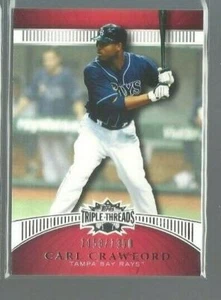 2010 Topps Triple Threads #18 Carl Crawford 1158/1350 (ref 91235) - Picture 1 of 1