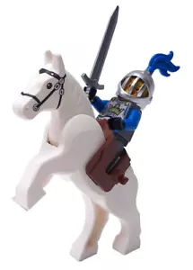 Lego Castillo Reino Caballero Figura Soldado Caballería Caballería - Imagen 1 de 7