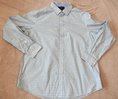 Mens Black Brown 1826 Button Down Shirt XL White Gray Check Extra Large - Image 1 of 4