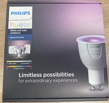 Philips Hue White and Color Ambience  starter kit with 3 bulbs GU10