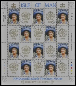 Isla de Man 1990 - Mi-Nr. 437 gest / usado - KLB - Queen Mum - Imagen 1 de 1
