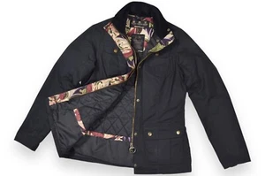 Women's Barbour Ruskin Wax Jacket William Morris Black England Classic Size 10 - Picture 1 of 18