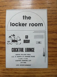The Locker Room Cocktail Lounge South Bend Indiana Fighting Irish 1977 Print Ad - Picture 1 of 1