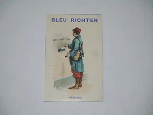 CHROMO PUBLICITAIRE BLEU RICHTER INFANTERIE BR3 - Picture 1 of 1