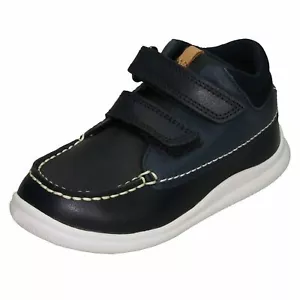 Clarks Crest Tuktu Jungen marineblaue Lederstiefelette - Bild 1 von 11