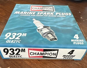 Champion Marine Spark Plug 932M / QL82YC Box of 4 - Picture 1 of 4