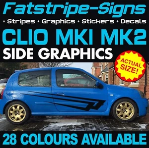 para adaptarse PEGATINAS GRÁFICAS RENAULT CLIO MK1 MK2 CALCOMANÍAS DEPORTIVAS 172 182 V6 RS - Imagen 1 de 2