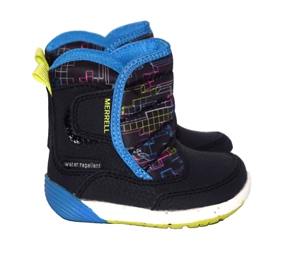 NWOB Merrell Bare Steps Puffer Little Kid Blue Water Repellent Boot Size 4M - Image 1 of 4