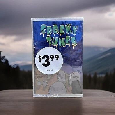 Spooky Tunes Cassette Elvira Alice Cooper Bo Diddly The Tubes Oingo Bingo Vtg - Image 1 of 4