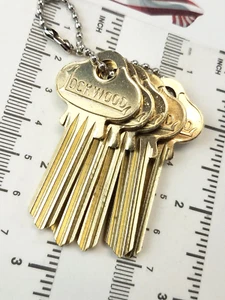 (5) Vtg Original LOCKWOOD B101 Key BLANK Nickel Silver 1006 123 101B L3 38 - Picture 1 of 6