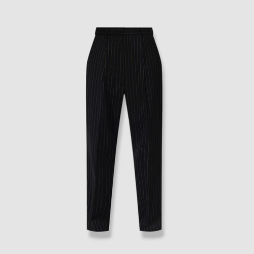 Pantaloni abito da $591 MM6 Maison Margiela donna lana nera gamba dritta taglia IT40 US4