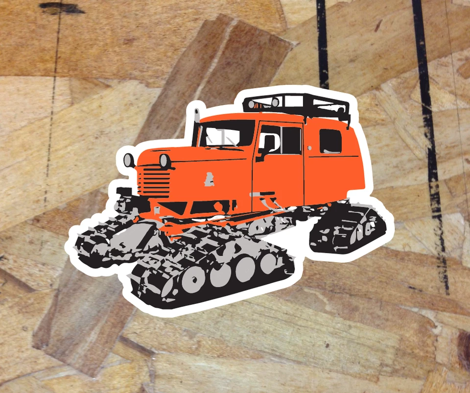 Calcomanía adhesiva de 5" de ancho para gato de nieve transporte de nieve gato de nieve de colección Foto 1 de 1