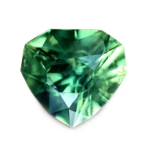 Certified 4.90ct Natural Green Sapphire VS Clarity Precision Cut Heart 11x10 mm - Picture 1 of 5