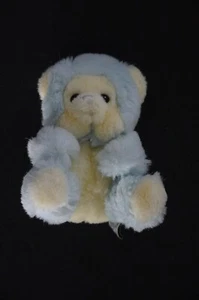 RUSS BERRIE VINTAGE BLUE AND WHITE 4.5" BEAR PLUSH - Picture 1 of 2