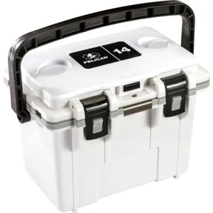 Pelican 14QT Personal Cooler, White/Gray - Picture 1 of 8