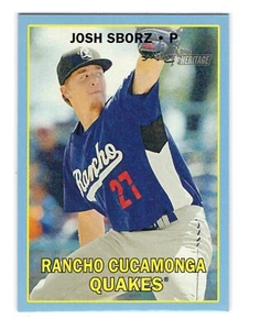 2016 Topps Heritage Minor League Edition blauer Rand #48 Josh Sborz #/99 - Bild 1 von 2
