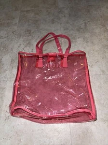 VOGUE Promo Tote Bag (Transparent Pink Clear Shoulder Bag Handbag Beach) - Picture 1 of 7