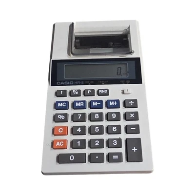 Vintage Casio Printing Calculator HR-8 No Paper Working Retro Office Desktop USA - Image 1 of 4