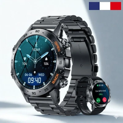 Montre Connectée Homme Écran 1.39”Étanche IP67 Appels Notifs sport sommeil appli - Photo 1/4