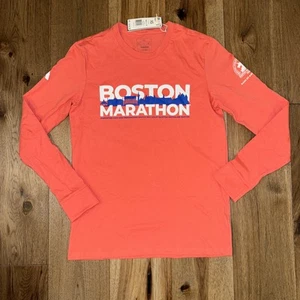 NEW NWT Adidas Men’s XS Boston Marathon Long Sleeve 2024 Color Preloved Scarlet - Picture 1 of 7