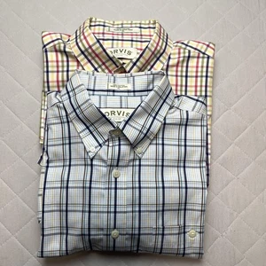 Orvis Hemd Herren XL Kurzarm kariert Baumwolle Knopfleiste Freizeit 2 Stück - Bild 1 von 9