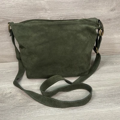 Bolso Bandolera de Gamuza Italia Bosque Verde Cuero Cartera de Hombro Borse en Pelle Foto 1 de 4