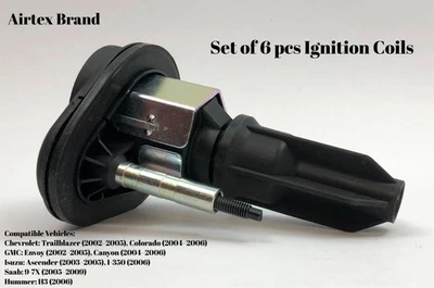 6x Bobina de encendido Airtex OEM para Chevrolet Trailblazer GMC Isuzu 5C1392 Foto 1 de 4
