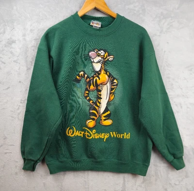 Винтажный Walt Disney World Tiger зеленый ворота толстовка размер средний 90-х редкая - Изображение 1 из 4
