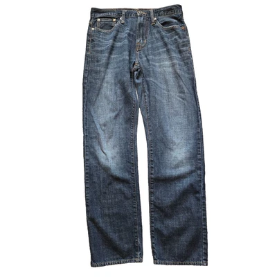 Pantalones de mezclilla American Eagle para hombre 29x32 azul relajado bigotes rectos lavado oscuro Foto 1 de 4