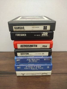 Vintage 8 Spur Tonband Lot Kansas, Foreigner, Boston, Aerosmith, Joe Walsh, Steely Dan - Bild 1 von 2