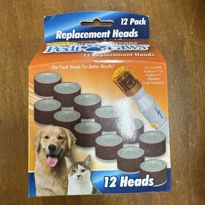 PediPaws Nail Grinder Replacement Heads 12 Pack G-3379 Pet Trimmer NEW - Image 1 of 4